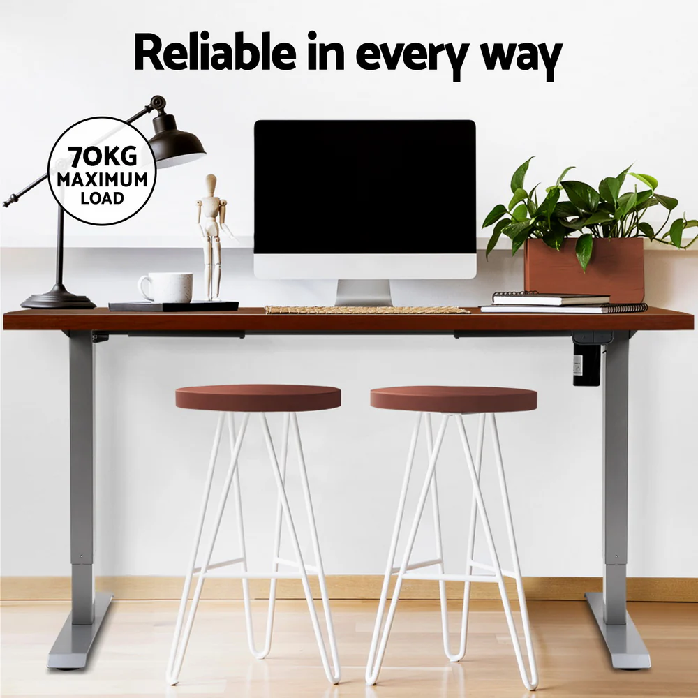 Artiss Standing Desk Motorised 120CM Walnut - Image 8