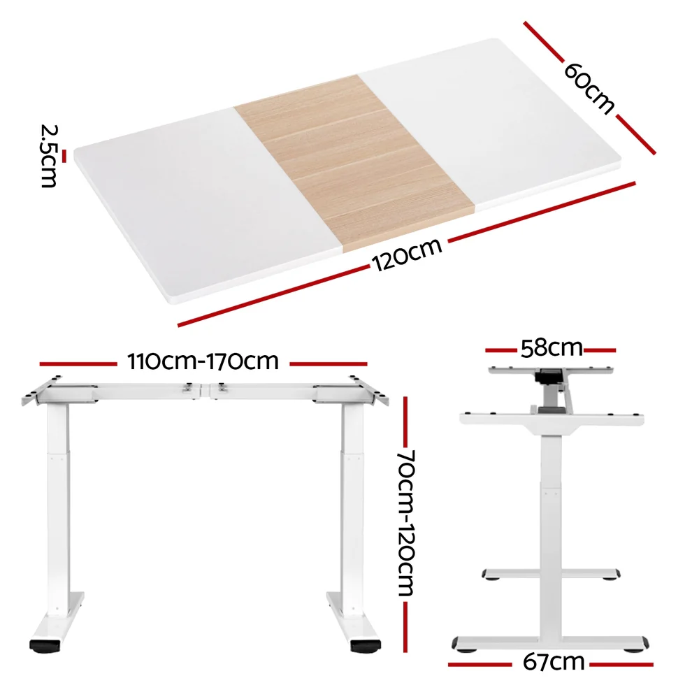 Artiss Standing Desk Motorised Dual Motor 120CM - Image 4
