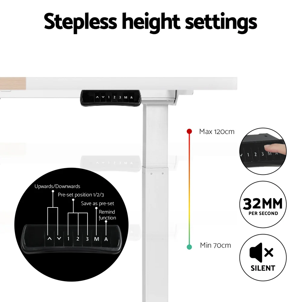Artiss Standing Desk Motorised Dual Motor 120CM - Image 7