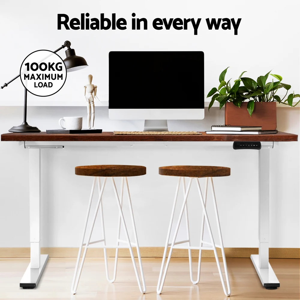 Artiss Standing Desk Motorised Dual Motor 120CM Rustic Brwon - Image 8