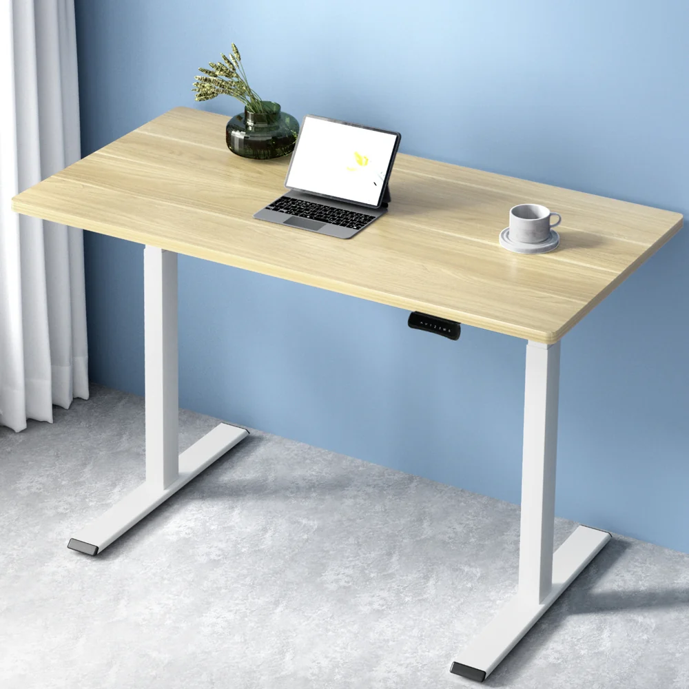 Artiss Standing Desk Motorised Dual Motor 120CM White Oak - Image 2