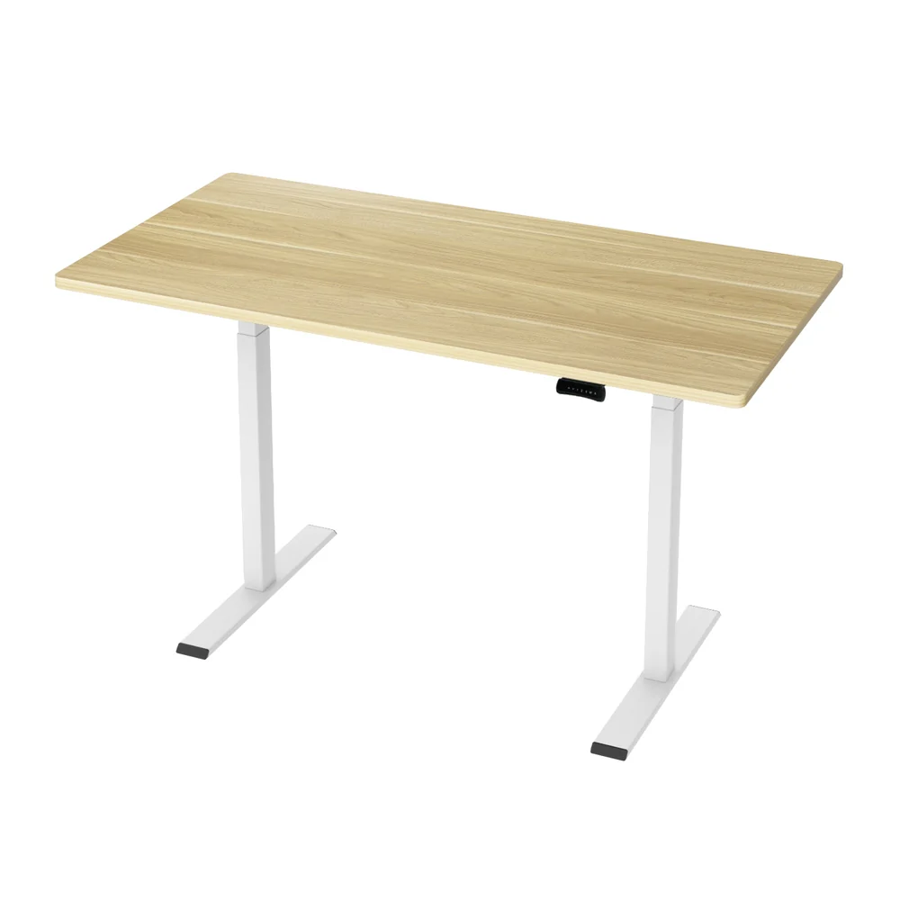 Artiss Standing Desk Motorised Dual Motor 140CM White Oak - Image 3