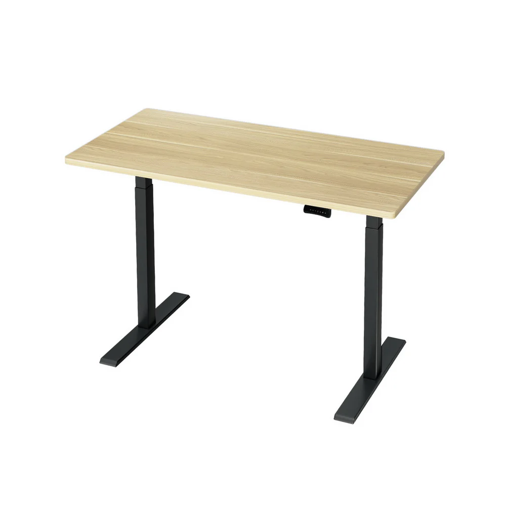 Artiss Standing Desk Motorised Dual Motor Oak 120CM - Image 3
