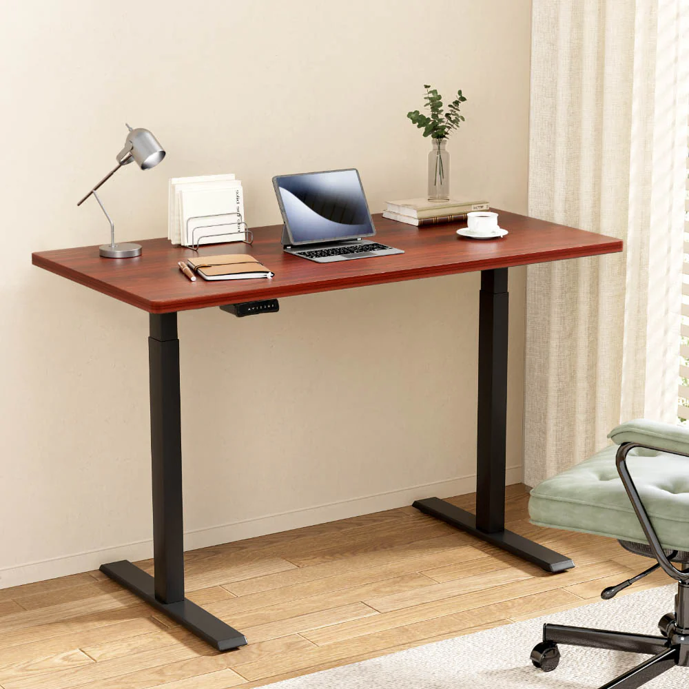 Artiss Standing Desk Motorised Dual Motor Walnut 140CM - Image 2