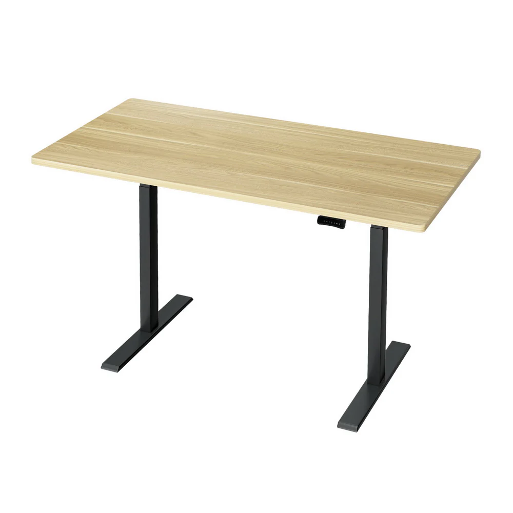 Artiss Standing Desk Motorised Dual Motor White Oak 140CM - Image 3