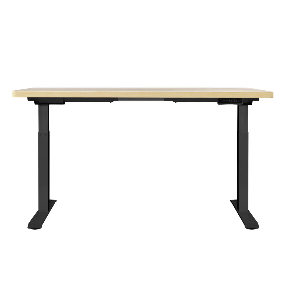 Artiss Standing Desk Motorised Dual Motor White Oak 140CM - Image 5