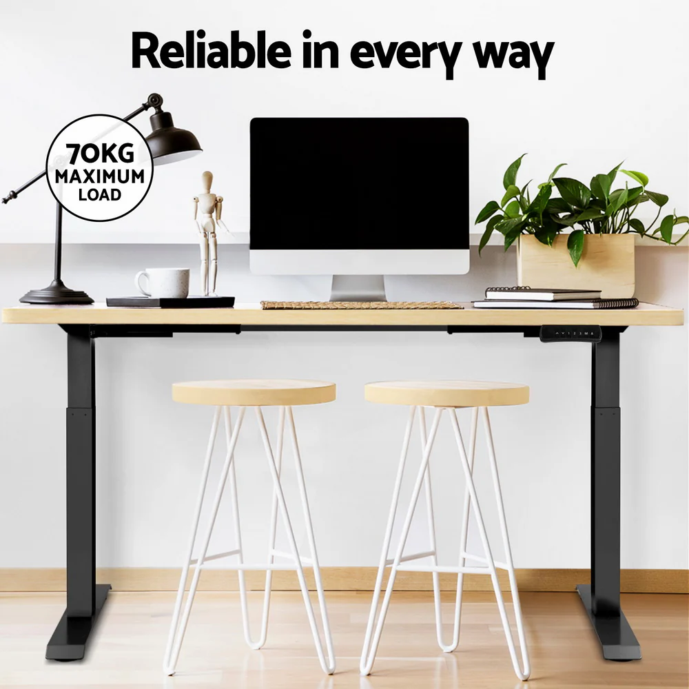 Artiss Standing Desk Motorised Dual Motor White Oak 140CM - Image 8