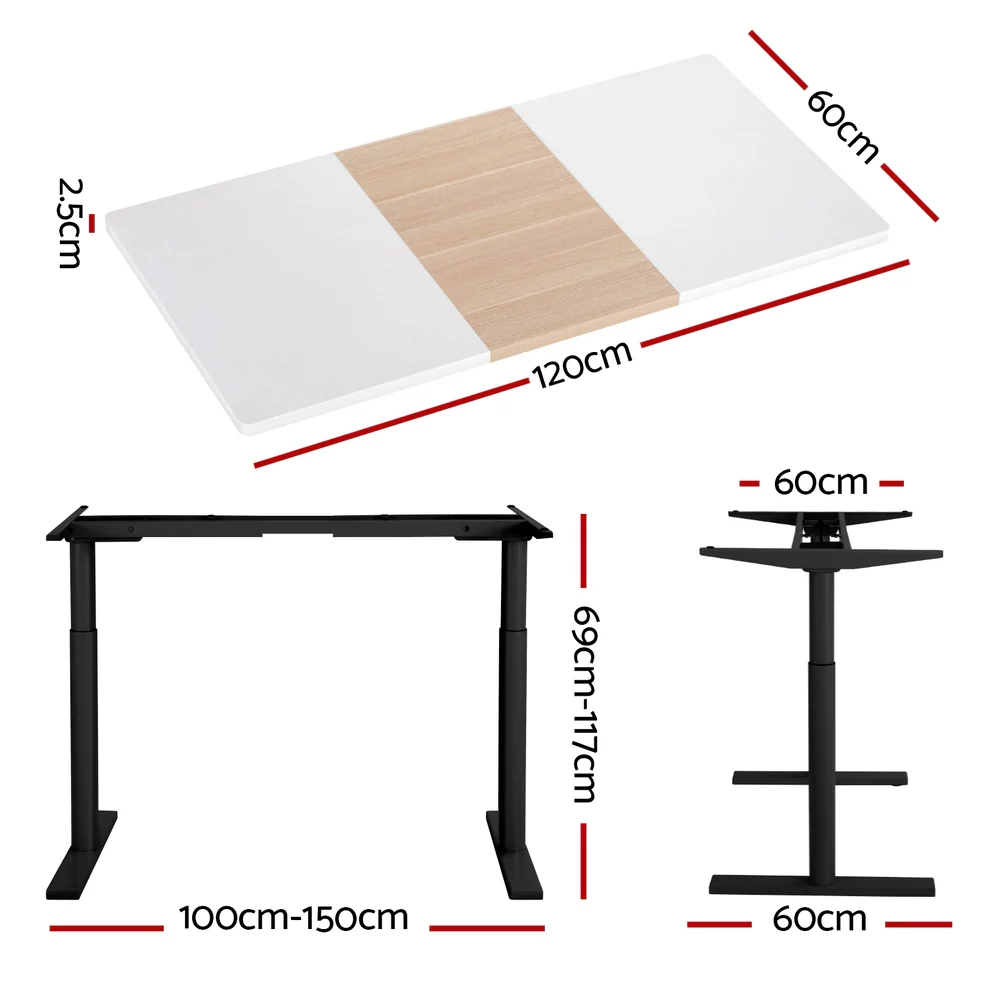 Artiss Standing Desk Motorised Electric Dual Motor 120CM - Image 4