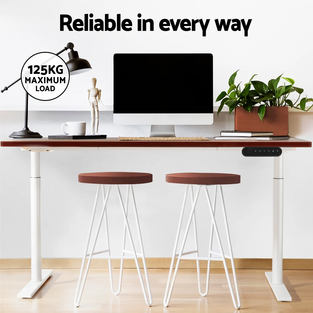 Artiss Standing Desk Motorised Electric Dual Motor 120CM Walnut - Image 8