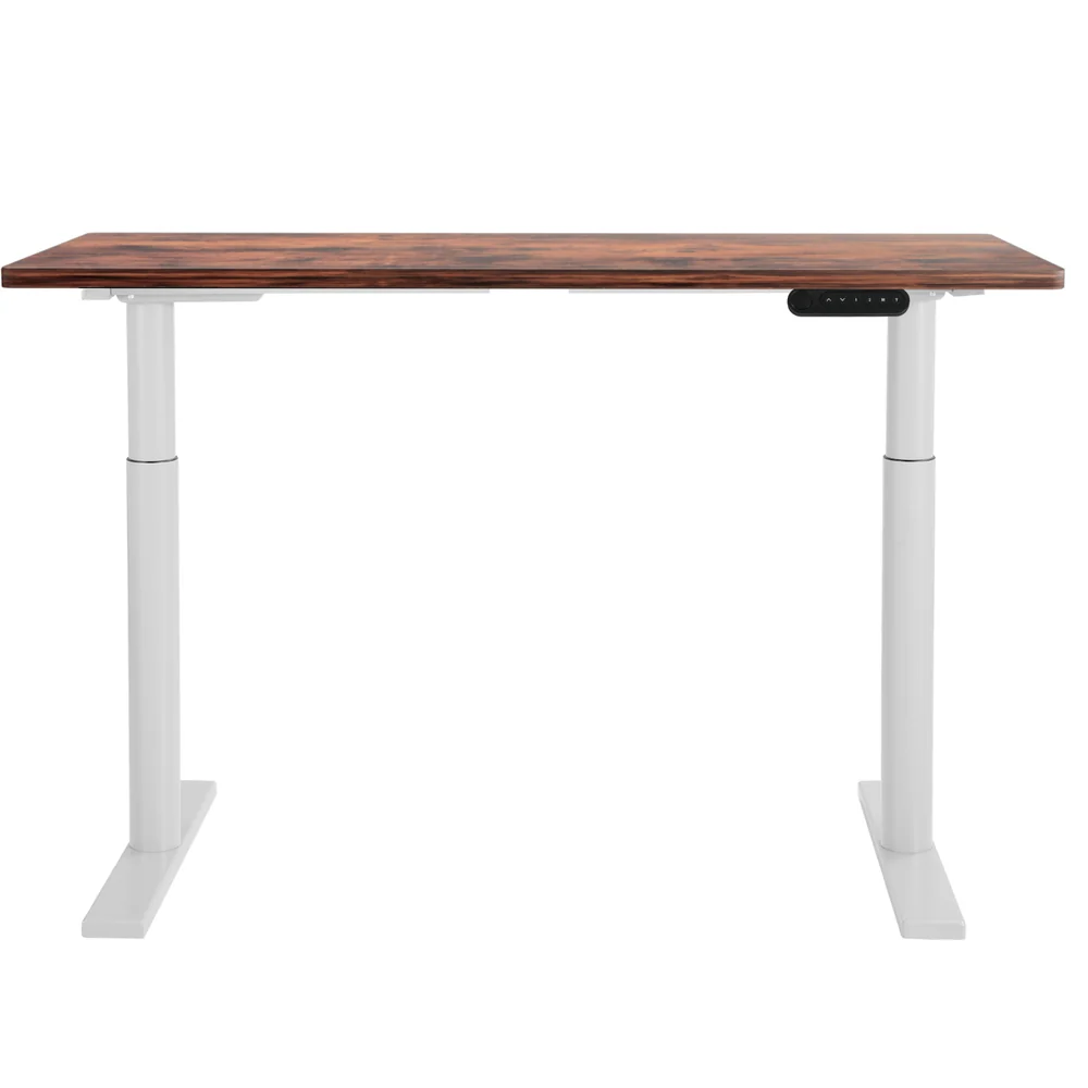 Artiss Standing Desk Motorised Electric Dual Motor 140CM Rustic Brown - Image 5
