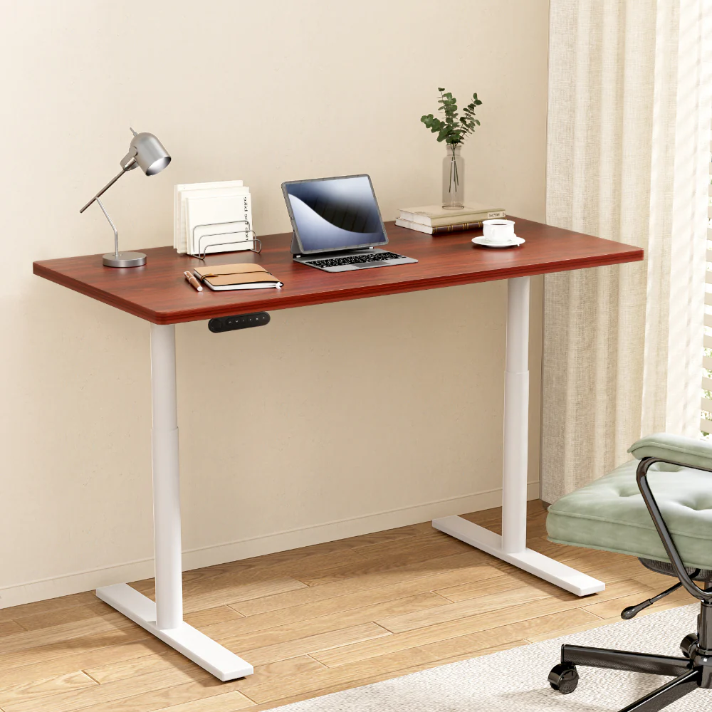 Artiss Standing Desk Motorised Electric Dual Motor 140CM Walnut - Image 2