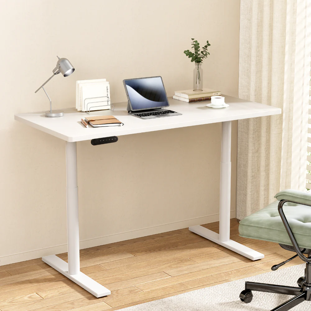 Artiss Standing Desk Motorised Electric Dual Motor 140CM White - Image 2