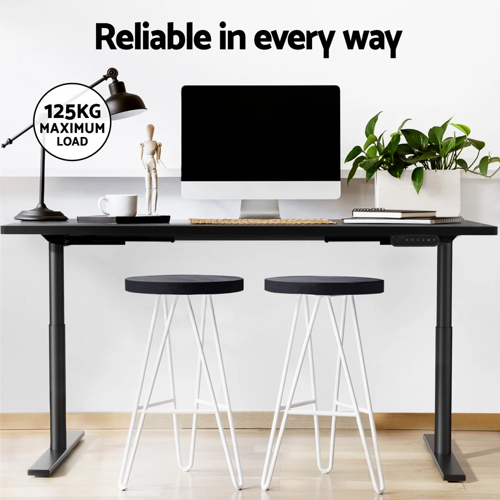 Artiss Standing Desk Motorised Electric Dual Motor Black 140CM - Image 8