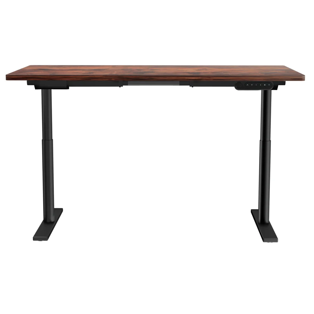 Artiss Standing Desk Motorised Electric Dual Motor Rustic Brown 140CM - Image 5