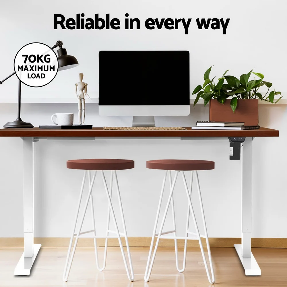 Artiss Standing Desk Motorised Sit Stand Desks Walnut 140CM - Image 8