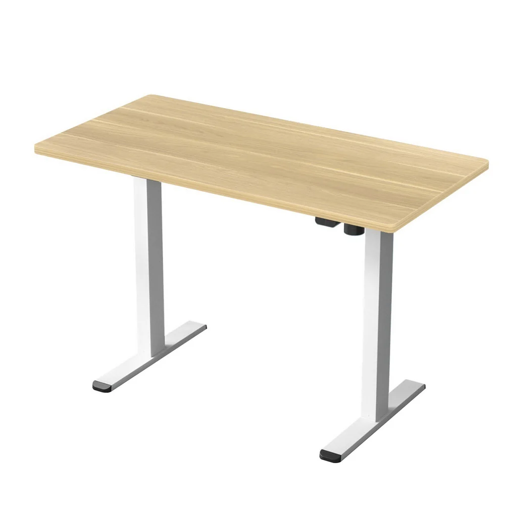 Artiss Standing Desk Motorised Sit Stand Desks White Oak 140CM - Image 3