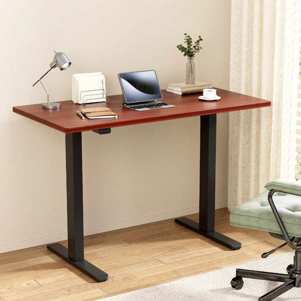 Artiss Standing Desk Motorised Walnut 140CM - Image 2