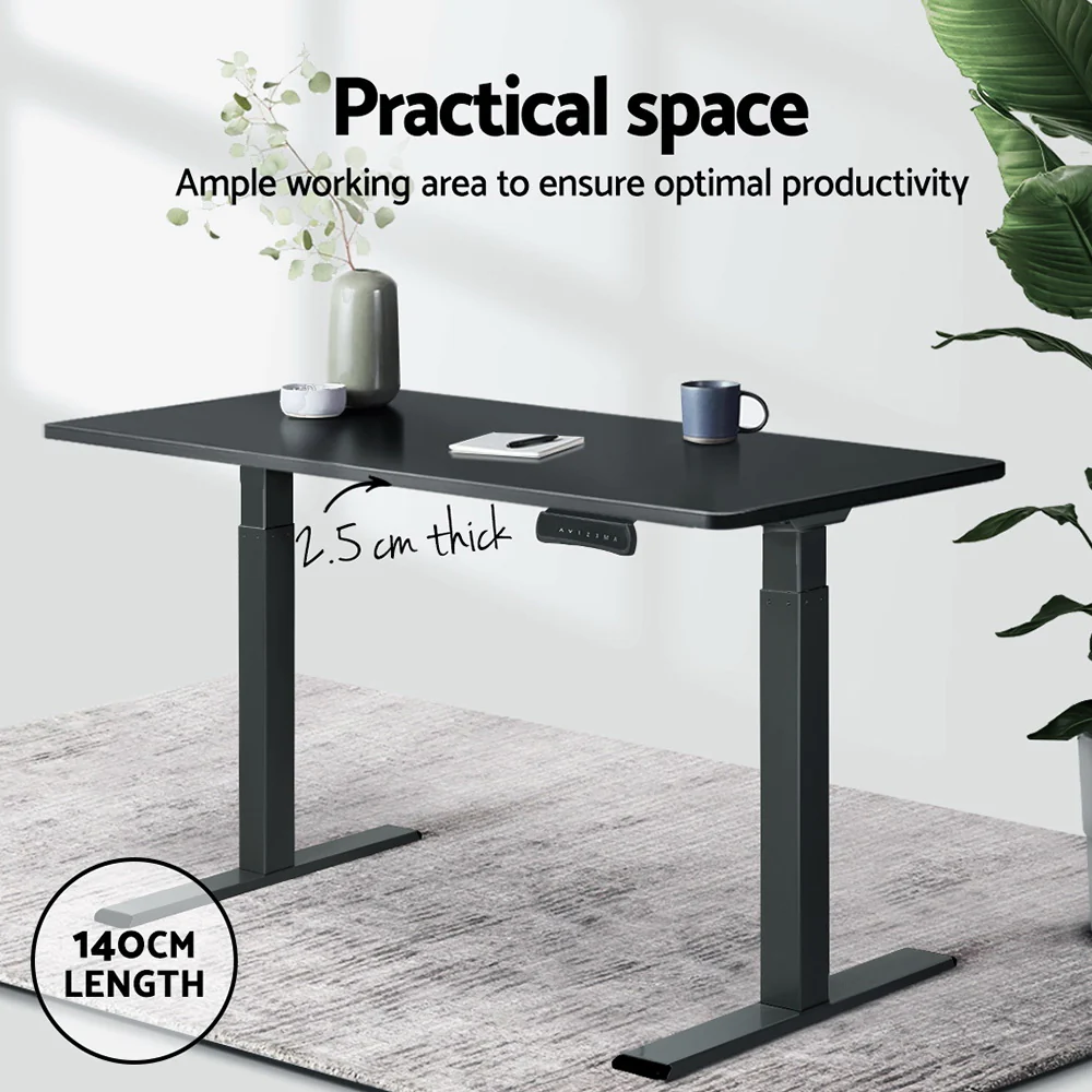 Artiss Standing Desk Top Black 140CM - Image 6