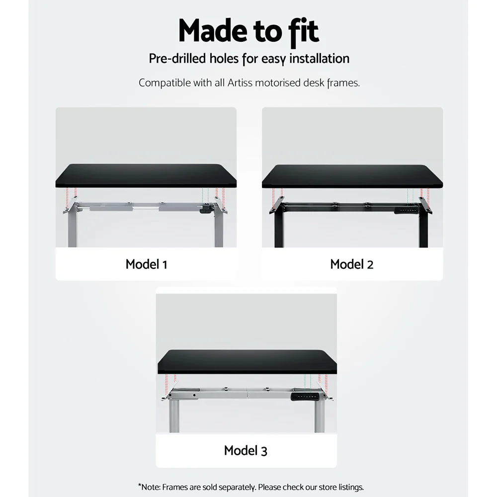 Artiss Standing Desk Top Black 140CM - Image 8