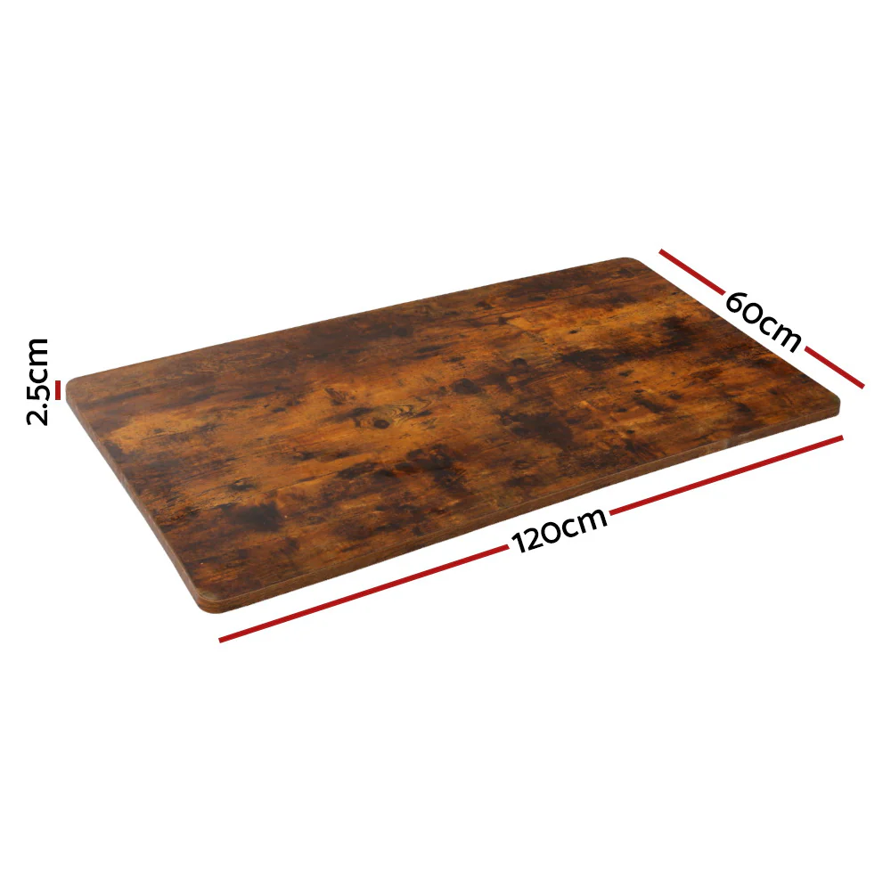 Artiss Standing Desk Top Rustic Brown 120CM - Image 4