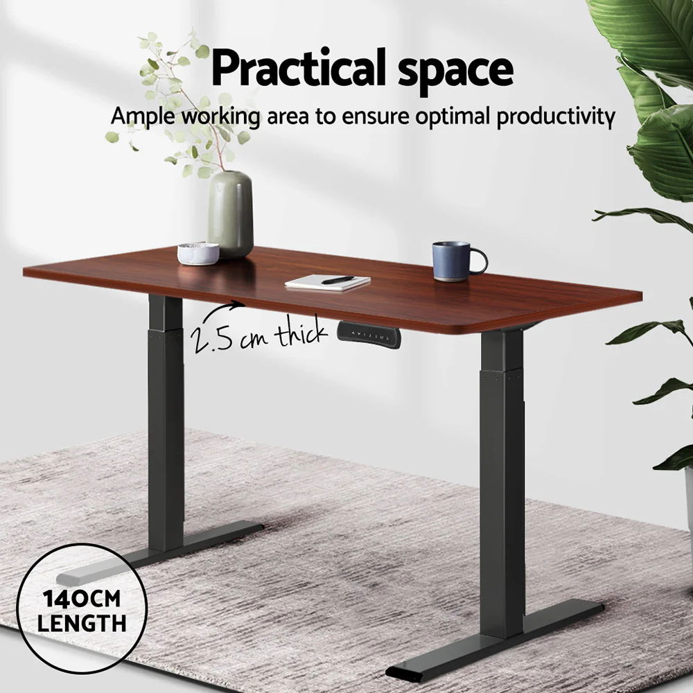 Artiss Standing Desk Top Walnut 140CM - Image 6