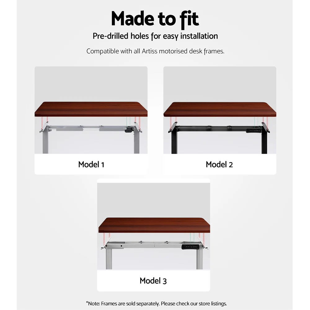 Artiss Standing Desk Top Walnut 140CM - Image 8