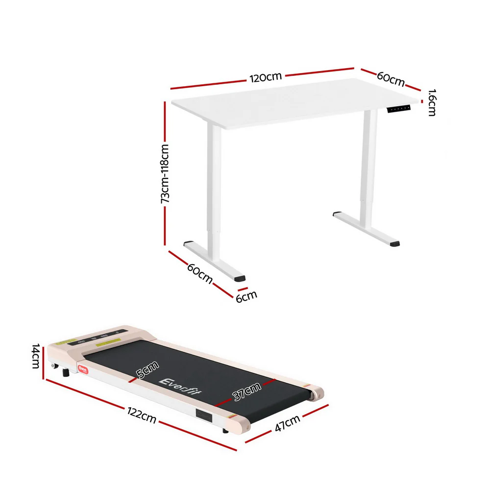 Artiss Treadmill with 120cm Automatic Standing Desk Electric Walking Pad - Image 4