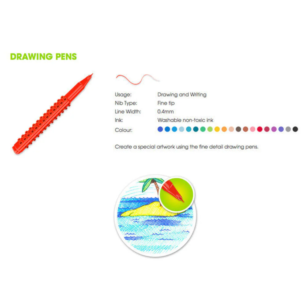 Artline Stix Drawing Pens/Markers for Kids 20pack - Image 2