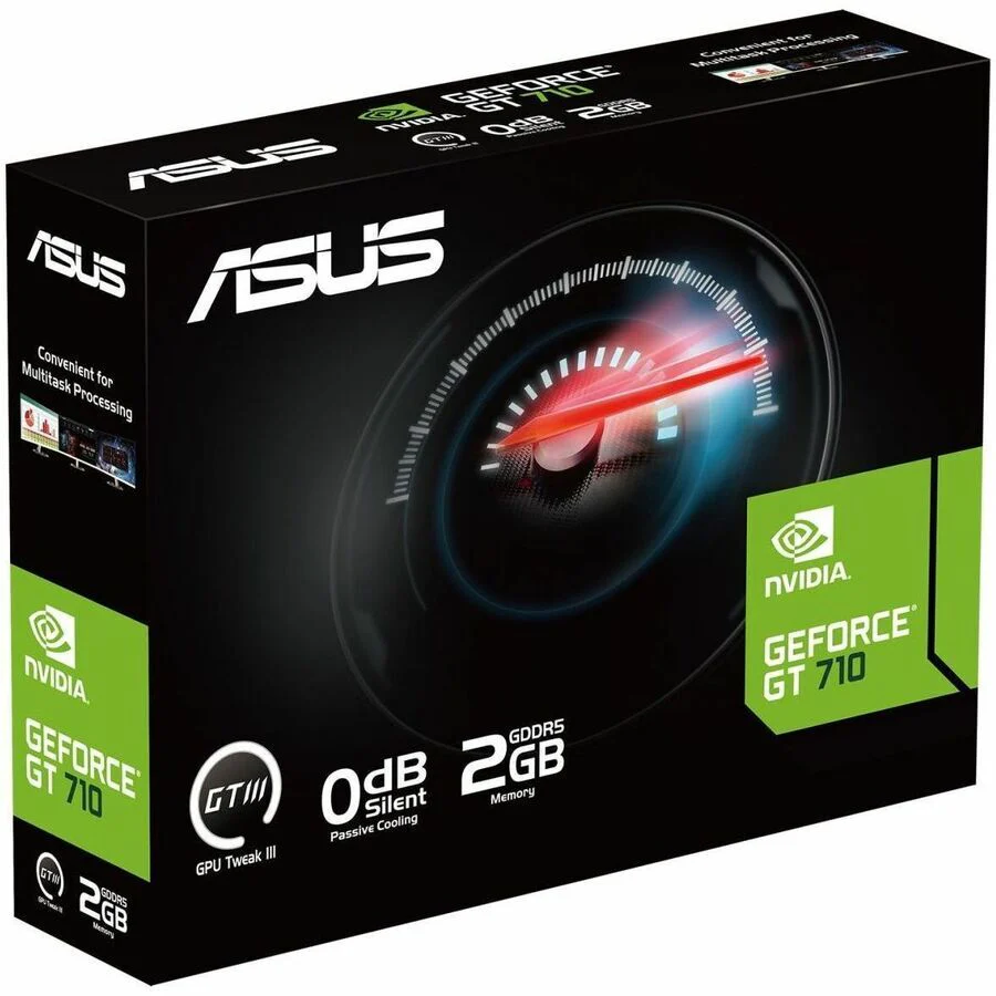 Asus NVIDIA GeForce GT 710 Graphic Card - 2 GB GDDR5 - Low-profile - 3840 x 2160 - - Image 4