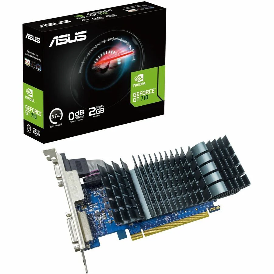 Asus NVIDIA GeForce GT 710 Graphic Card - 2 GB GDDR5 - Low-profile - 3840 x 2160 - - Image 5