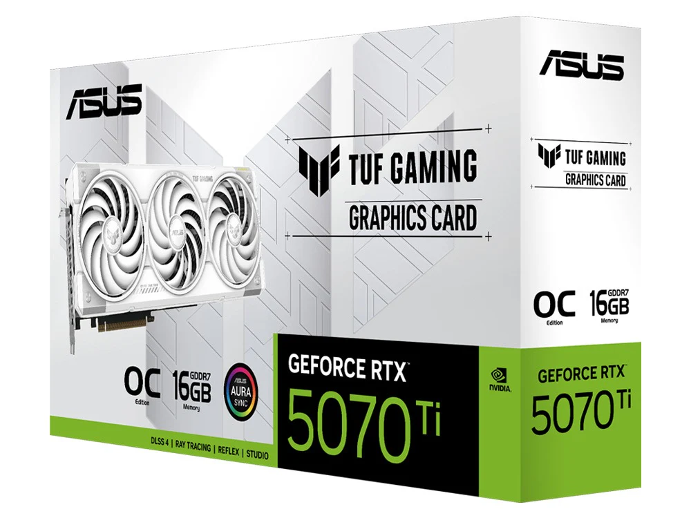 Asus TUF Gaming GeForce RTX 5070 Ti OC 16G Graphics Card (White) - Image 8