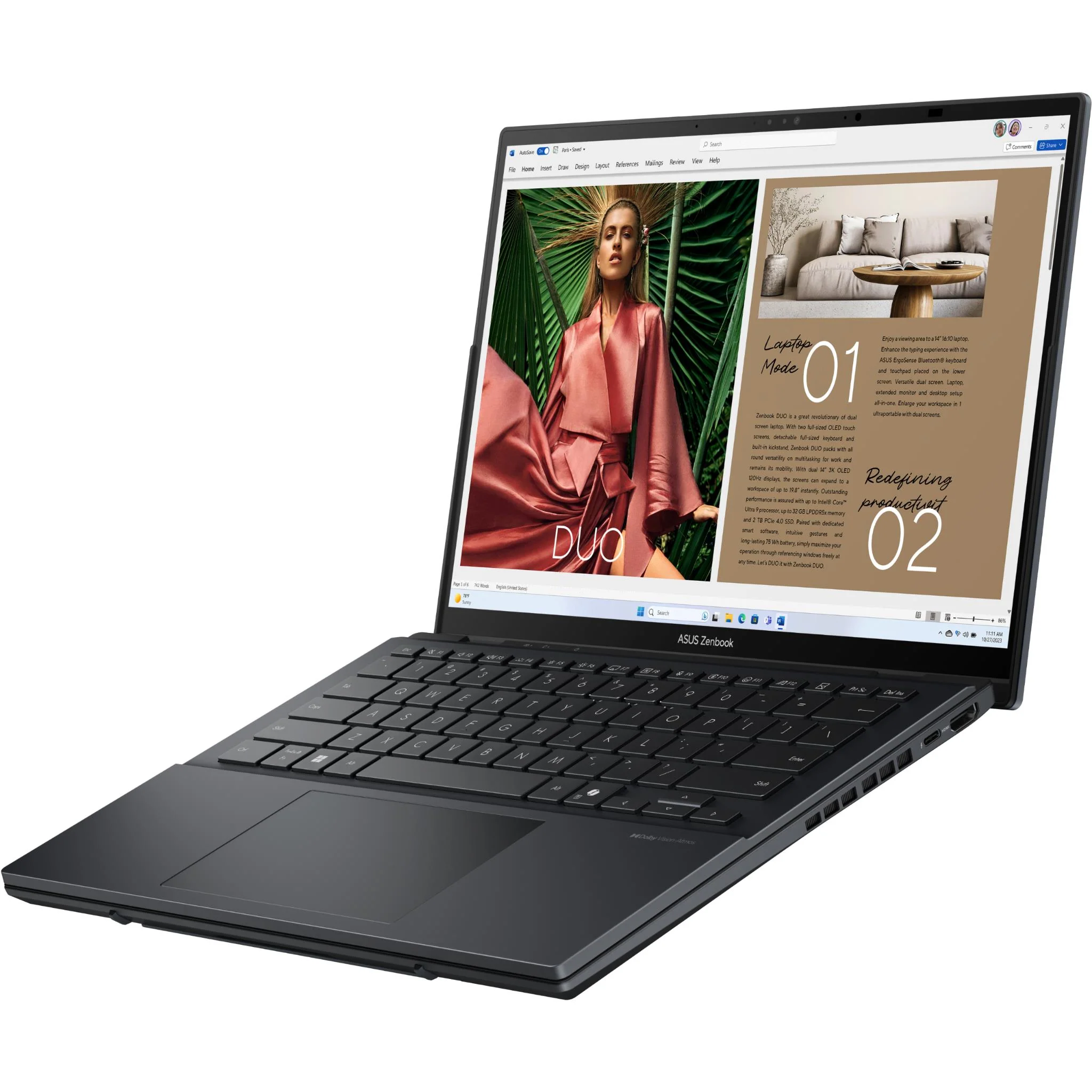 Asus Zenbook Duo EVO 14" 3K OLED AI PC Laptop (1TB)[Intel Core Ultra 9-285H] - Image 4