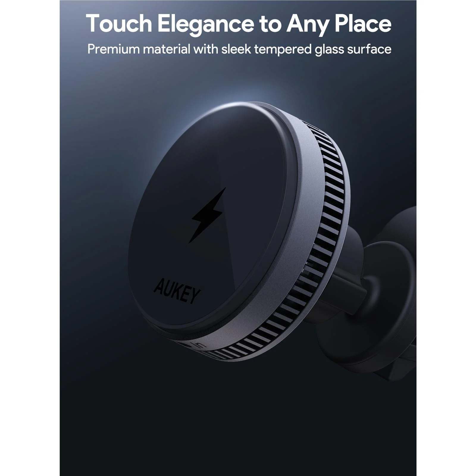 Aukey MagFusion Dash Pro Qi2 Fast Wireless Charging Phone Mount with Active Cooling - Image 7
