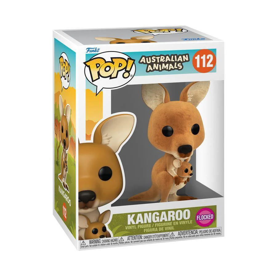 Australian Animals - Kangaroo Flocked Pop! Vinyl - Image 2