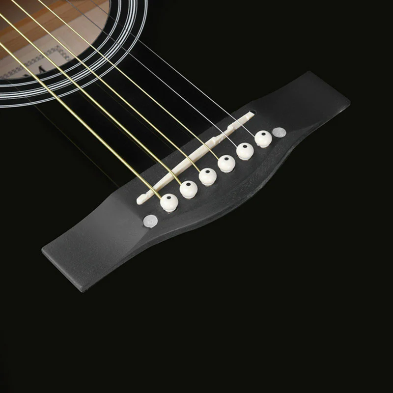 AXIOM Folkmaster Acoustic Guitar (Black) - Image 5