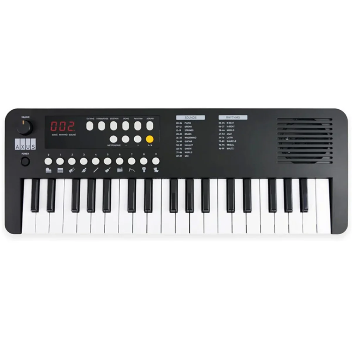 Axus Mini Keyboard 37 Key Keyboard (Black)