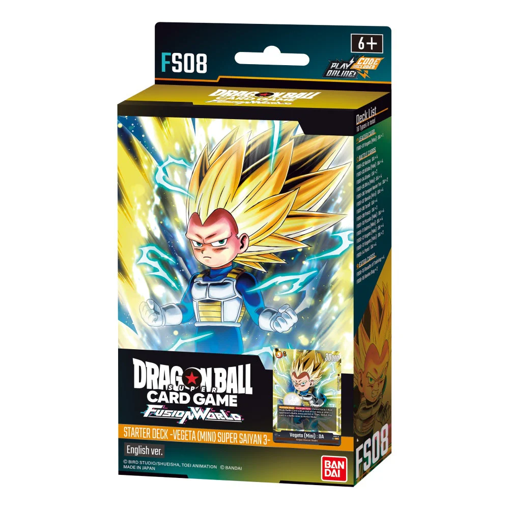 Bandai Dragon Ball Super Card Game: Fusion World Starter Deck Vegeta Mini Super Saiyan FS08 Display of 6 - Image 2