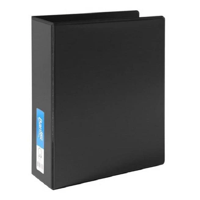 Bantex Insert Lever Arch File Folder 70mm A4 Black Box 10 - Image 2