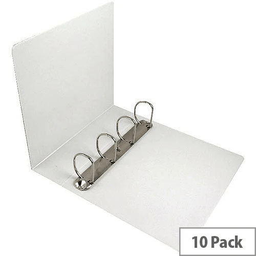 Bantex Insert Ring Binder 4D 65mm A4 White Pack of 10 - Image 3