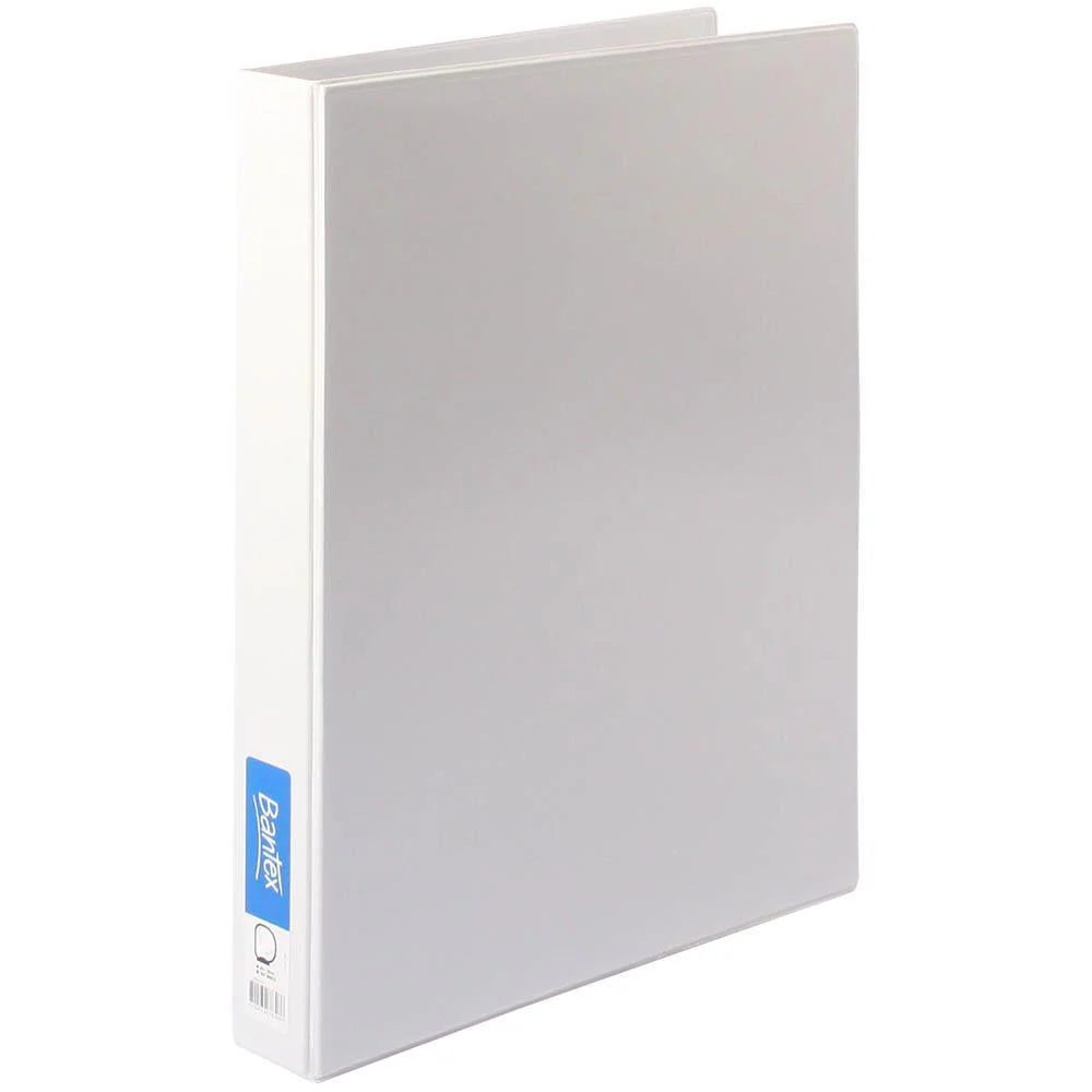Bantex Insert Ring Binder Folder 2D 38mm A3 White Portrait Pack 8 - Image 2
