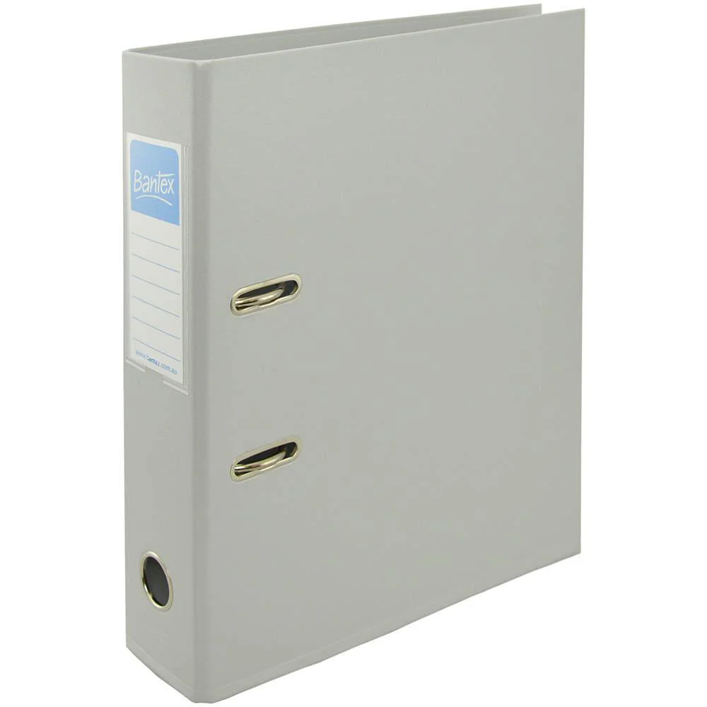 Bantex Lever Arch File Folder 70mm A4 Grey Box 10 - Image 2