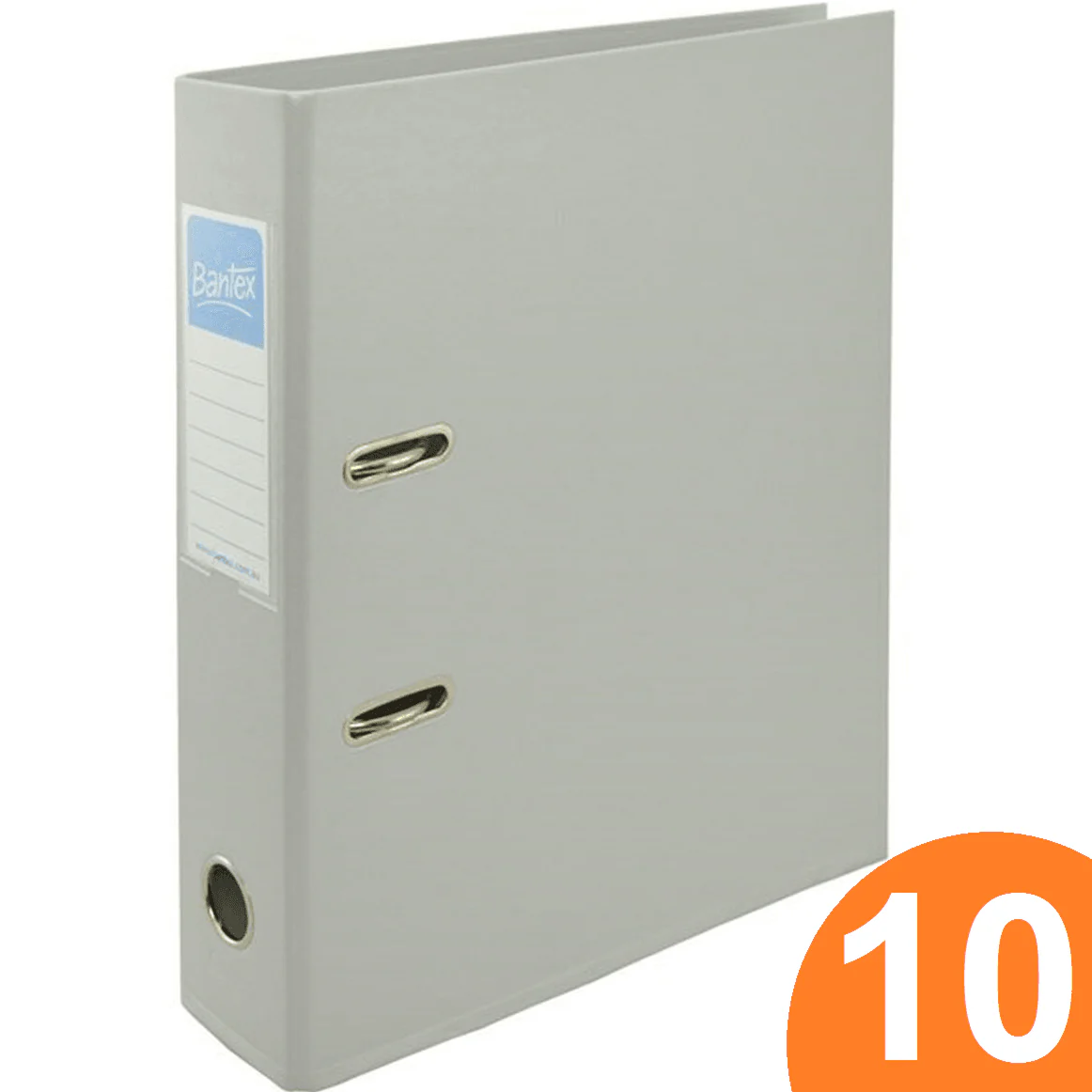 Bantex Lever Arch File Folder 70mm A4 Grey Box 10 - Image 3