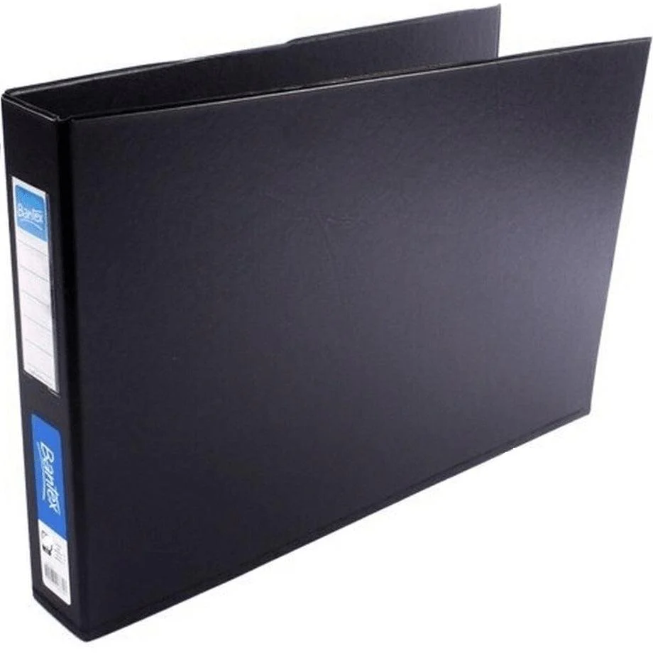 Bantex Ring Binder Landscape 2D Ring 65mm A3 Black Box 4 - Image 2