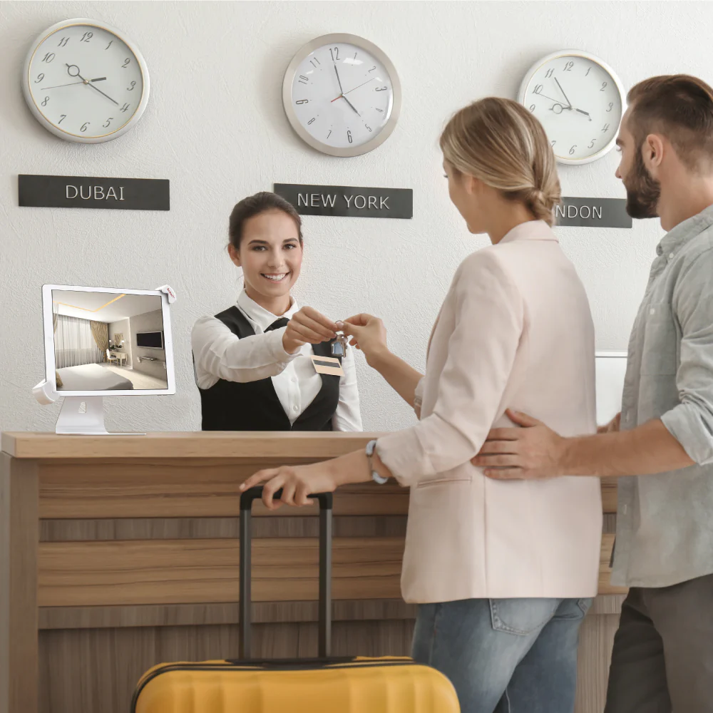 Barkan 7–14" Anti-Theft Tablet Desk Stand with 360° Rotation Swivel Tilt - Image 3