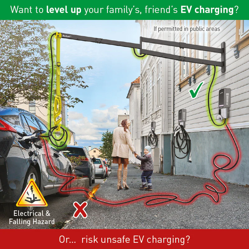 Barkan EV160WM 160cm Elegant Protective EV Charging Cable Wall Arm - Image 5