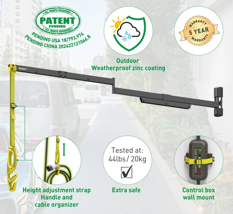Barkan EV160WM2 160cm Protective EV Charging Cable Wall Arm - Image 4