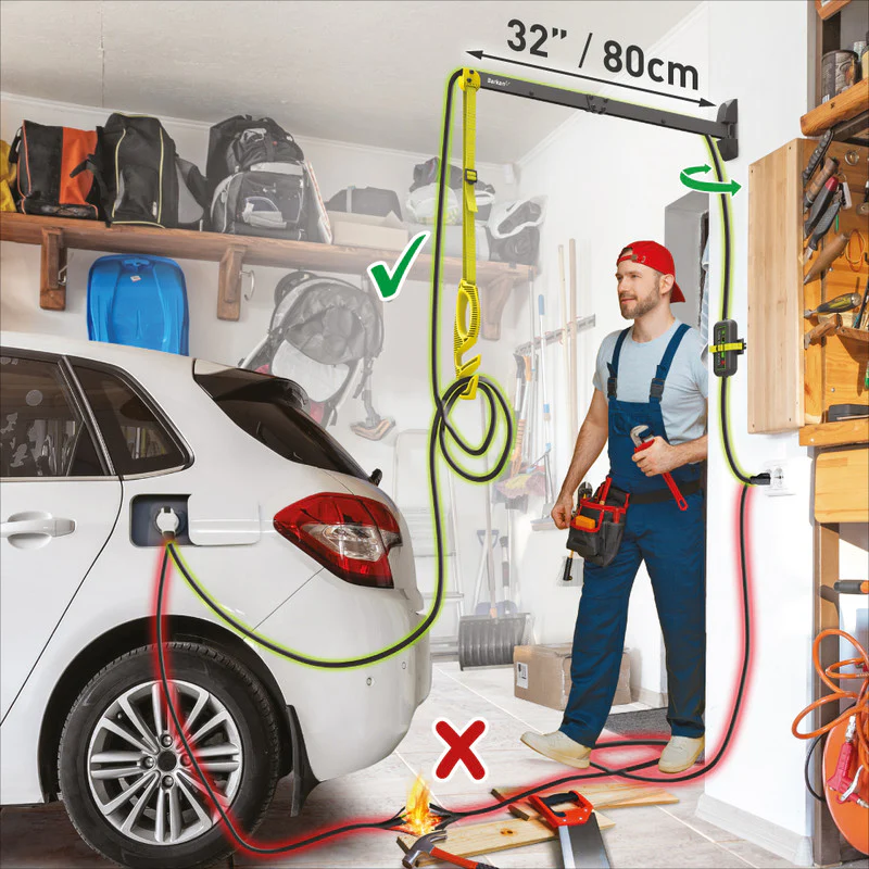 Barkan EV80WN 80cm Protective EV Charging Cable Wall Arm - Image 2