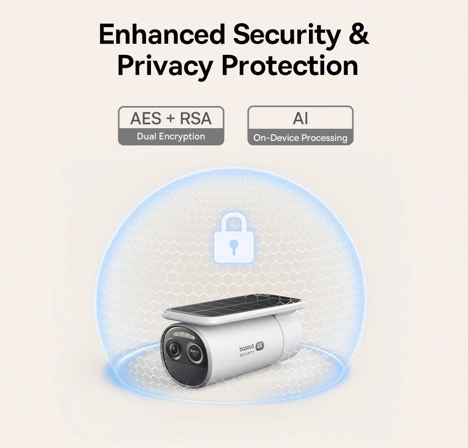 Baseus S2 4K Outdoor Security Camera with Solar Charging IP67 - Image 5