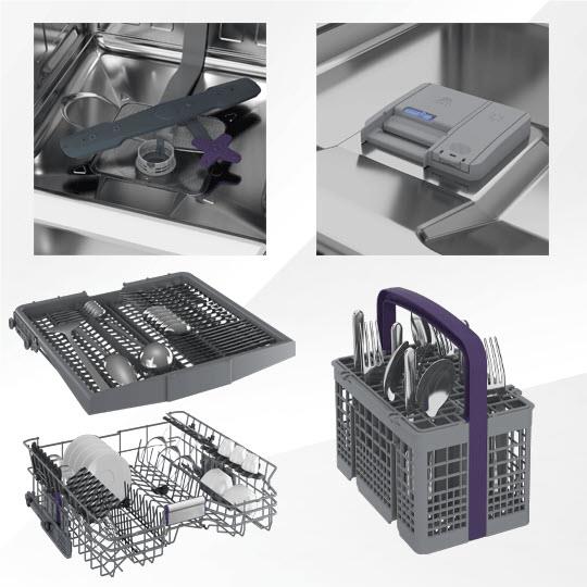 Beko BDF1640AX 16-Place Setting Freestanding Dishwasher (Stainless Steel) - Image 3