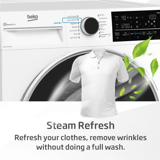 Beko BFLB904ADG 9kg Auto Dose Front Load Washing Machine (Graphite) - Image 6